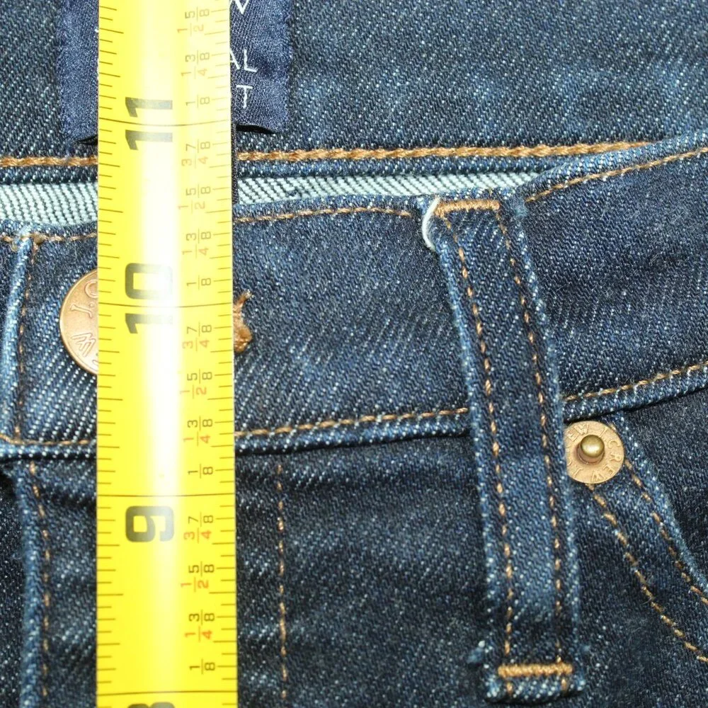 J. Crew Size 28 Essential Straight Raw Hem Dark Wash Blue Jeans